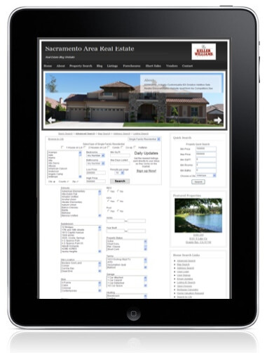 Mobile WordPress Real Estate IDXbroker on iPad