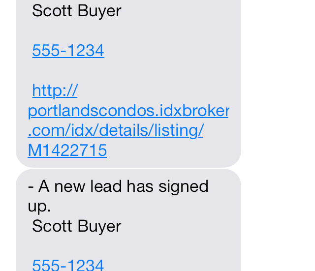 SMS for IDX Broker leads
