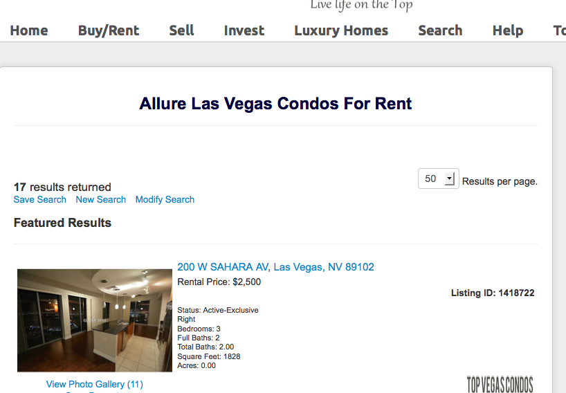 Las Vegas listings