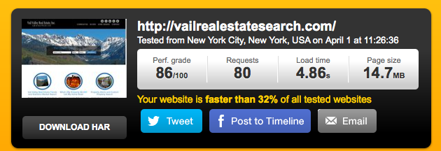 Premigration speed Vail valley search