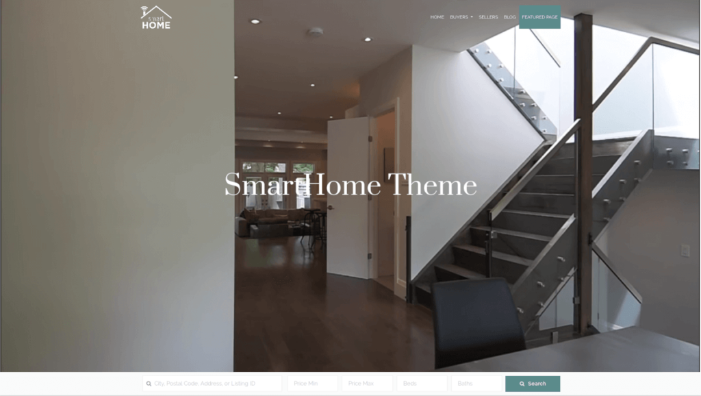 Smart Home free easy to use real estate theme download customizer features