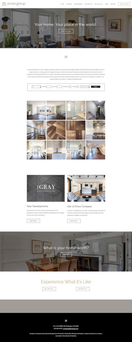 real estate SquareSpace site