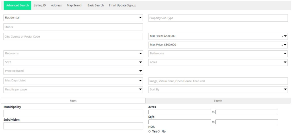 Radius Real Estate Search