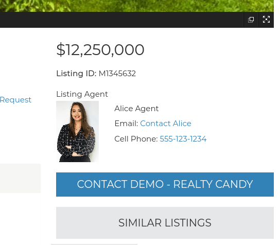 Information from listing Agent for Featured Listings