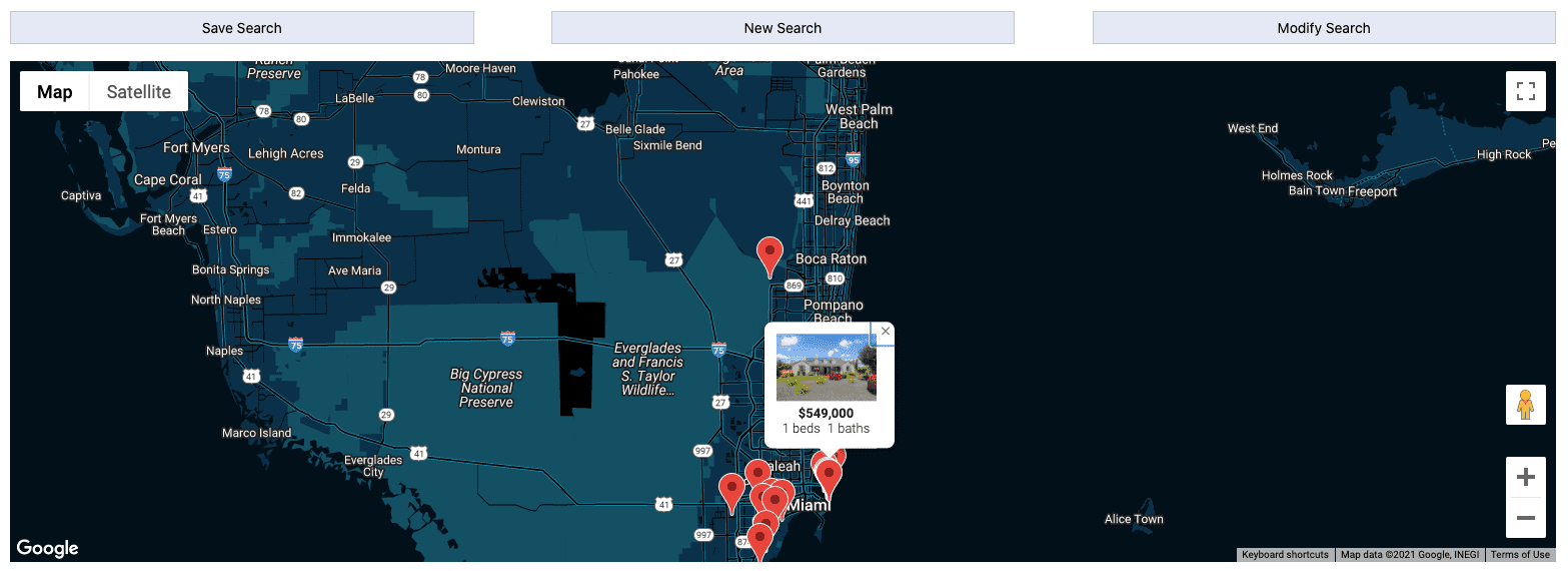 IDX Maps to Google Maps Addon