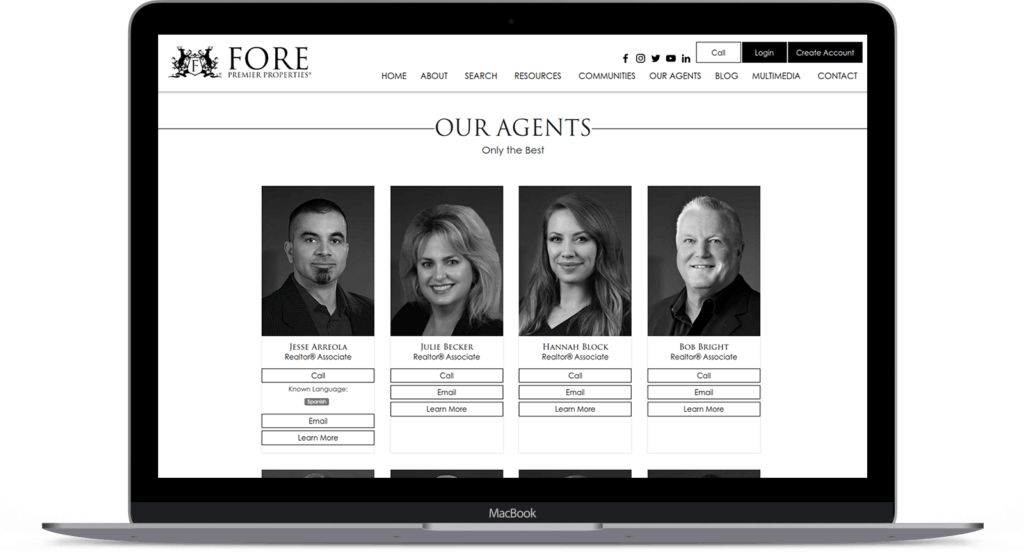 macbook mockup roster page fore premier properties