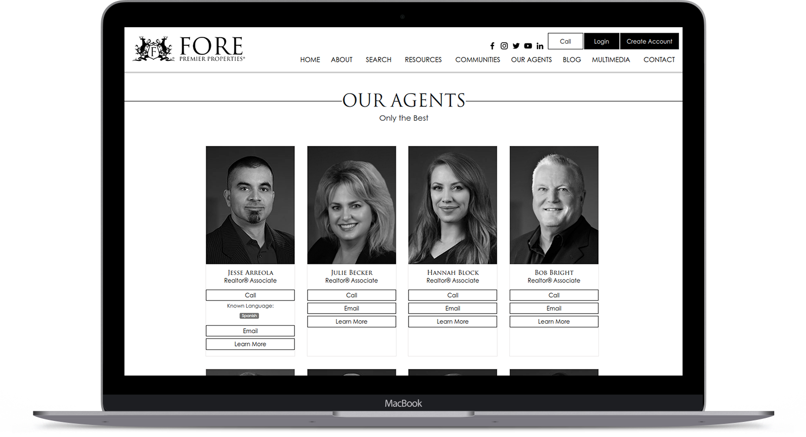 macbook mockup roster page fore premier properties