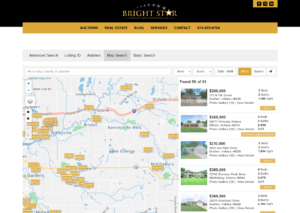 Bright Star Realty and Auctions, LLC Compact Map Search