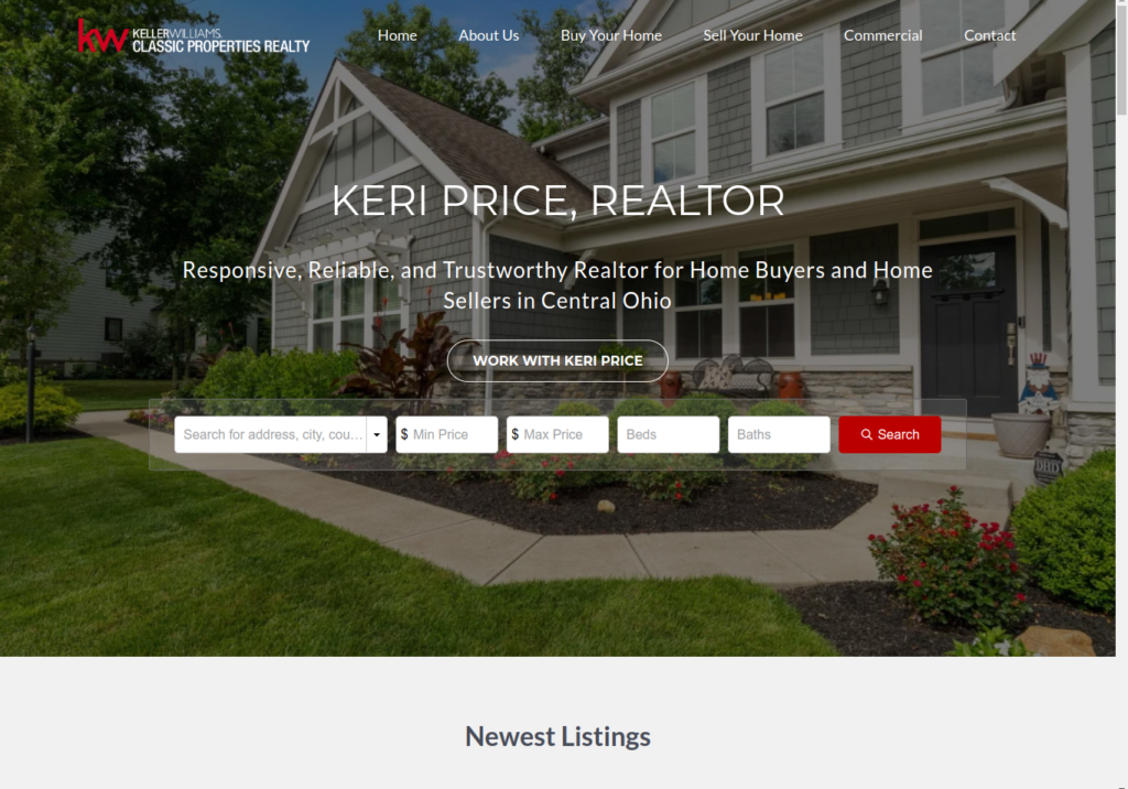 Keri Price Ghl Portfolio Home With Search Tool