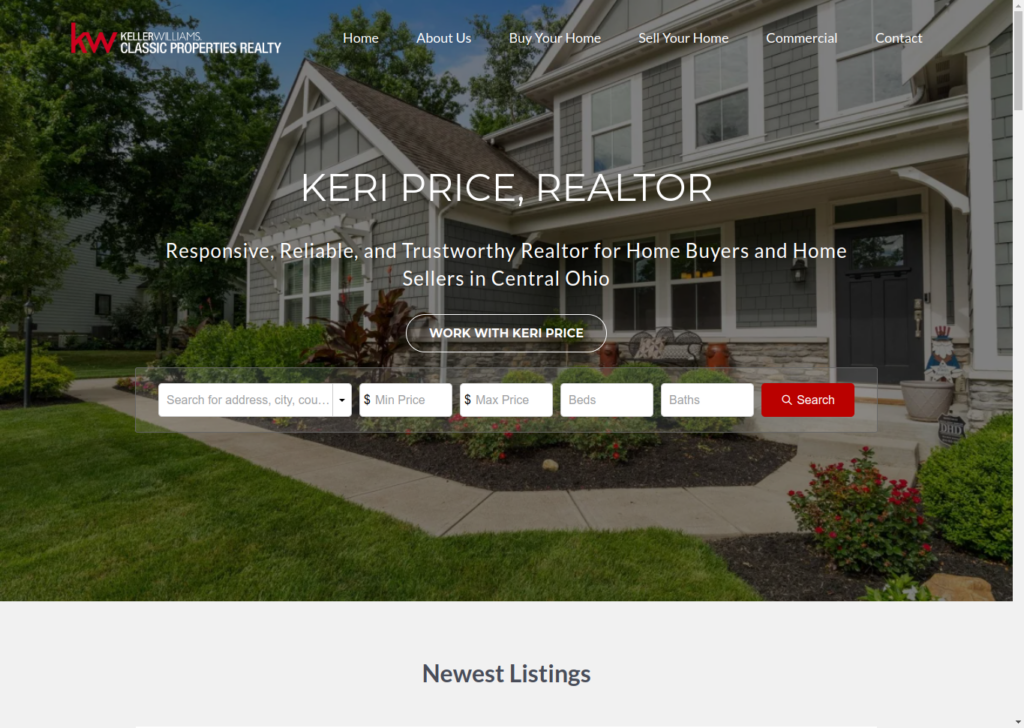 Keri Price Ghl Portfolio Home With Search Tool