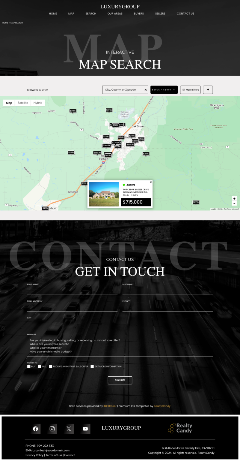 Luxurygroup Map Search