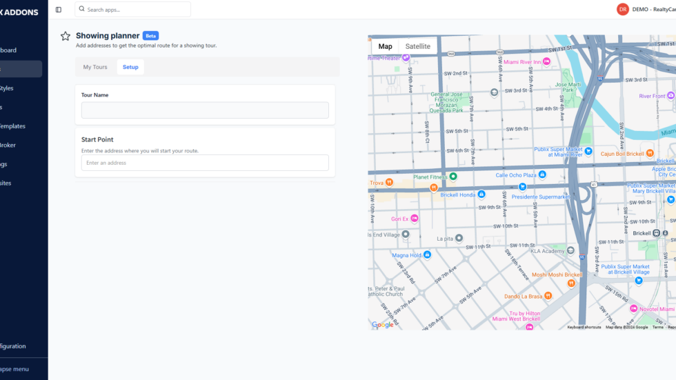 Showing Planner Addon