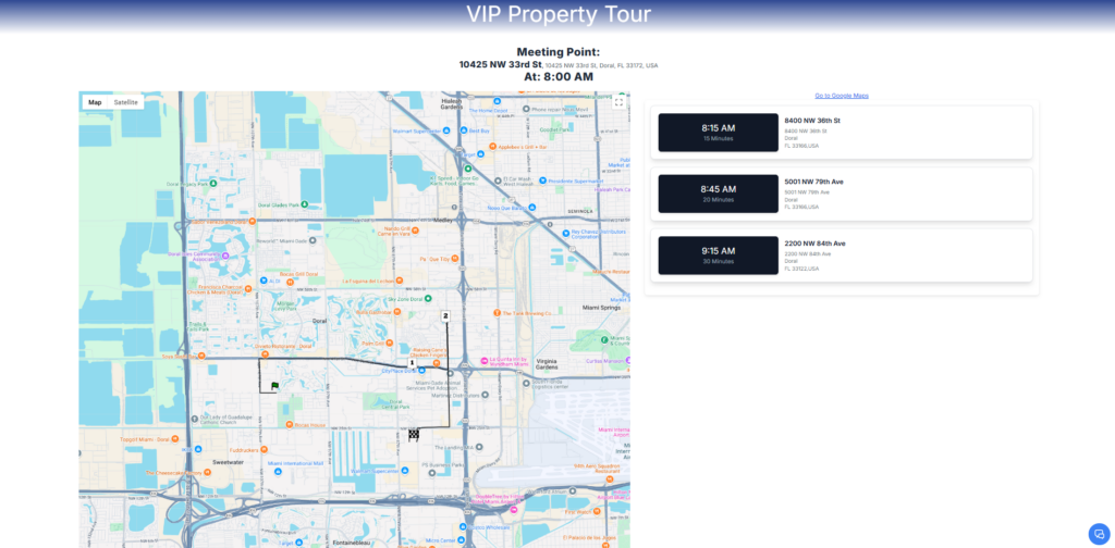 Showing Planner Client View